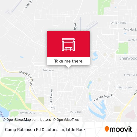 Camp Robinson Rd & Latona Ln map