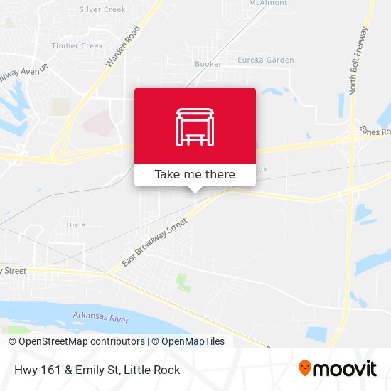 Hwy 161 & Emily St map