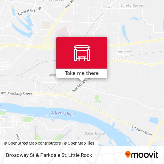 Broadway St & Parkdale St map