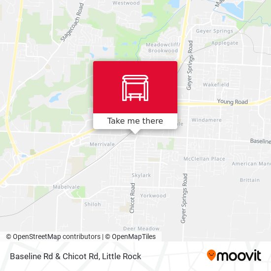 Baseline Rd & Chicot Rd map