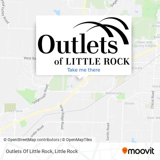 Outlets Of Little Rock map