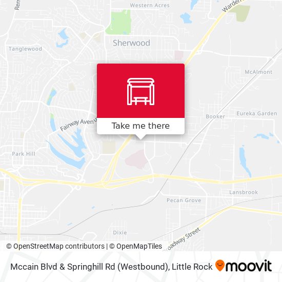 Mccain Blvd & Springhill Rd (Westbound) map