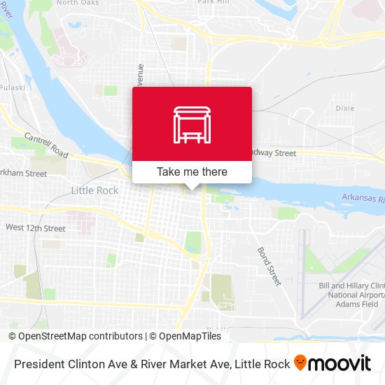 Mapa de President Clinton Ave & River Market Ave