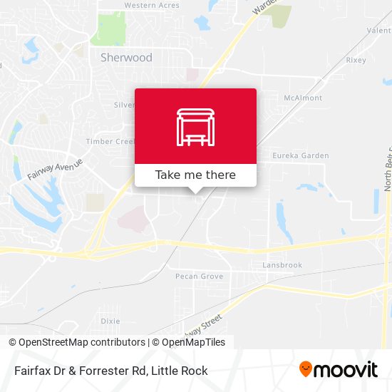 Fairfax Dr & Forrester Rd map