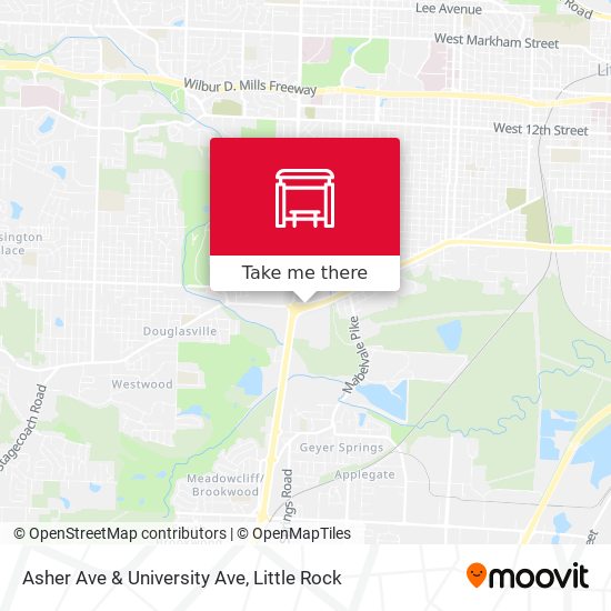 Asher Ave & University Ave map