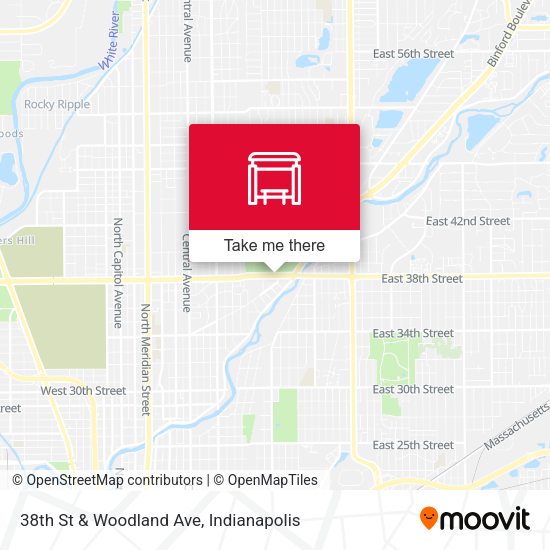 38th St & Woodland Ave map