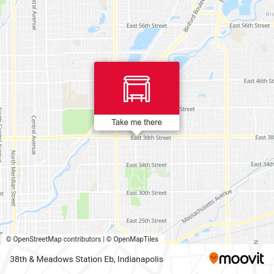 38th & Meadows Station Eb map