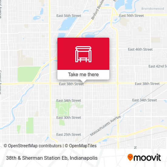 Mapa de 38th & Sherman Station Eb