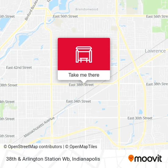 Mapa de 38th & Arlington Station Wb