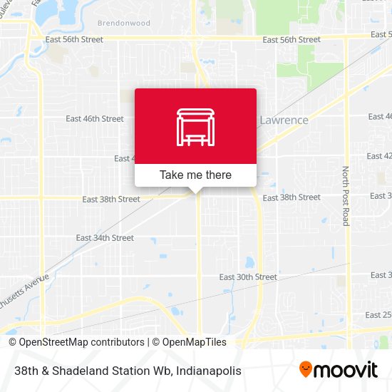 38th & Shadeland Station Wb map