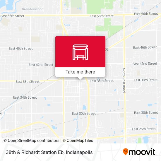 38th & Richardt Station Eb map