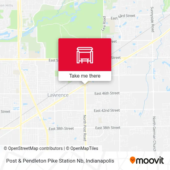 Post & Pendleton Pike Station Nb map