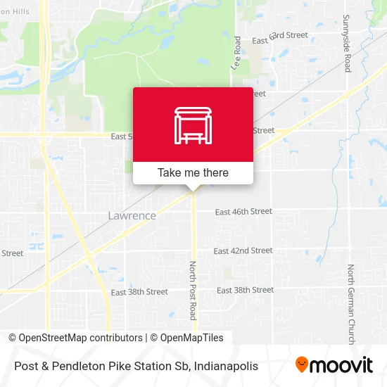 Post & Pendleton Pike Station Sb map