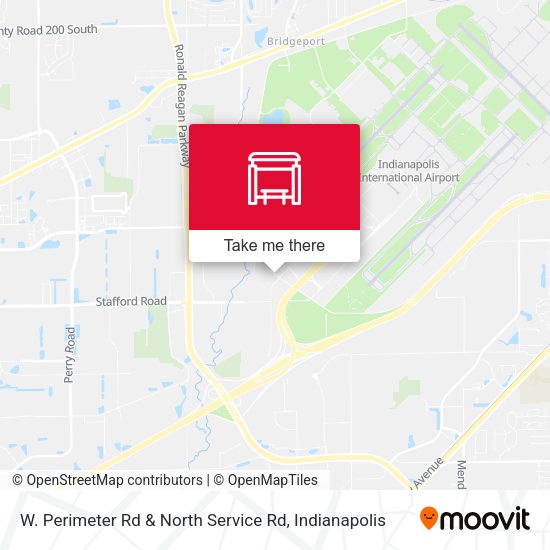 W. Perimeter Rd & North Service Rd map