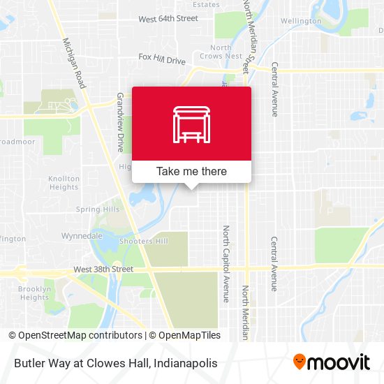 Mapa de Butler Way at Clowes Hall