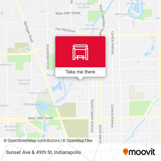 Sunset Ave & 49th St map