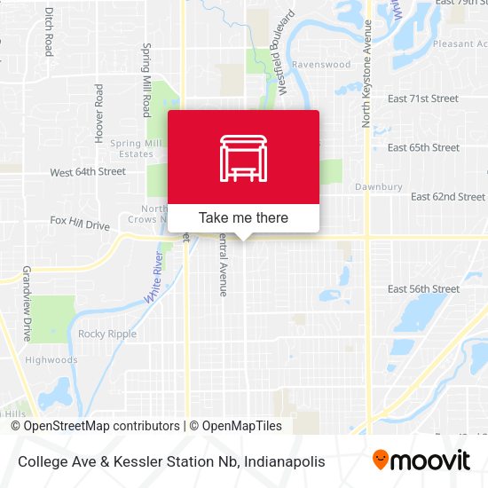 Mapa de College Ave & Kessler Station Nb
