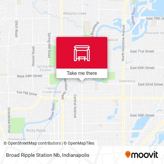 Mapa de Broad Ripple Station Nb