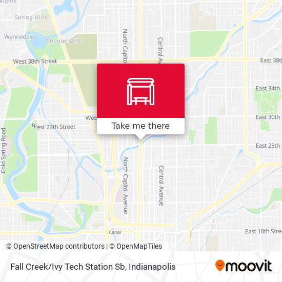 Fall Creek/Ivy Tech Station Sb map