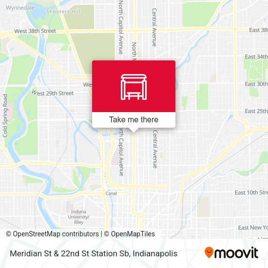 Meridian St & 22nd St Station Sb map