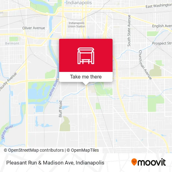 Pleasant Run & Madison Ave map