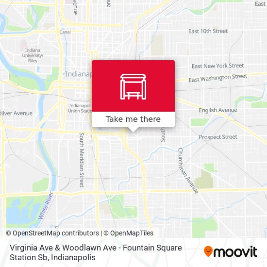 Mapa de Virginia Ave & Woodlawn Ave - Fountain Square Station Sb