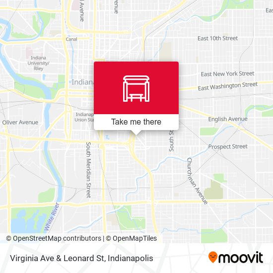 Virginia Ave & Leonard St map