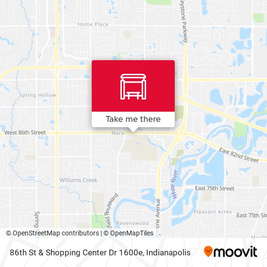 86th St & Shopping Center Dr 1600e map