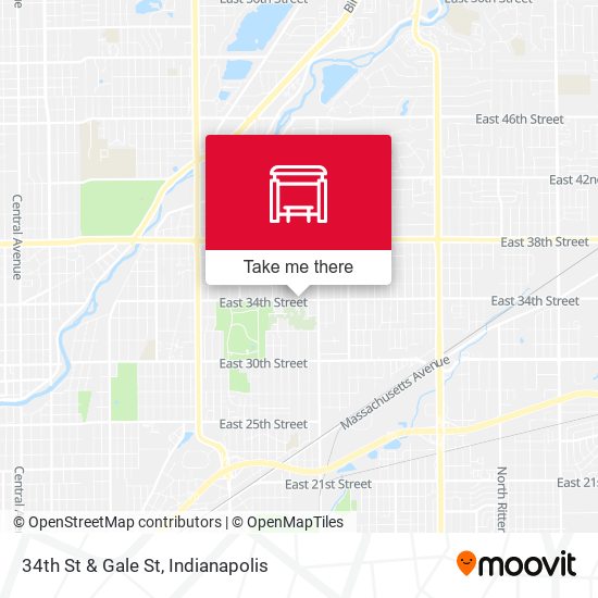 34th St & Gale St map