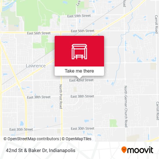 42nd St & Baker Dr map