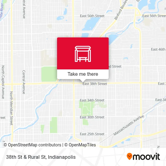 38th St & Rural St map