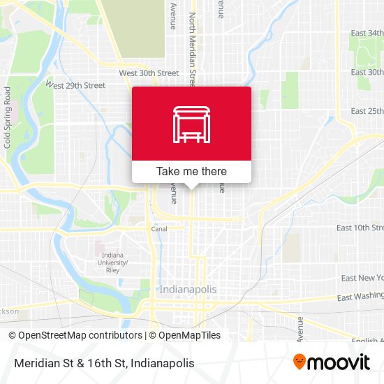 Meridian St & 16th St map