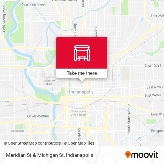 Meridian St & Michigan St map