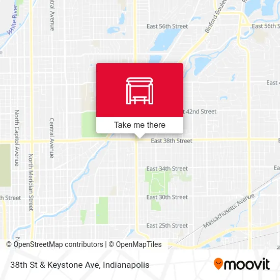 38th St & Keystone Ave map