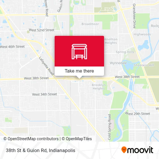 38th St & Guion Rd map