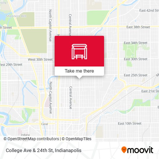 College Ave & 24th St map