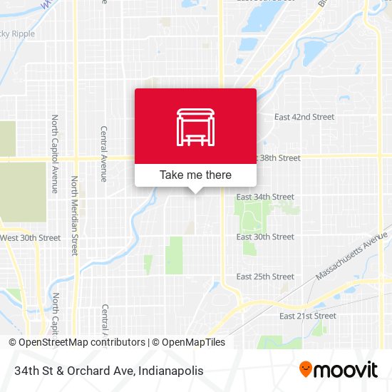 34th St & Orchard Ave map