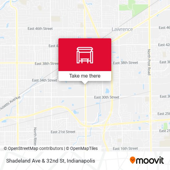 Mapa de Shadeland Ave & 32nd St