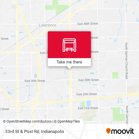 33rd St & Post Rd map