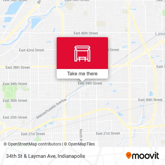 34th St & Layman Ave map