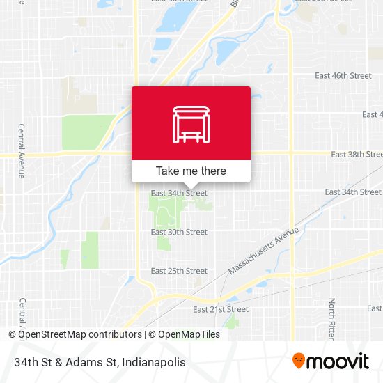 34th St & Adams St map