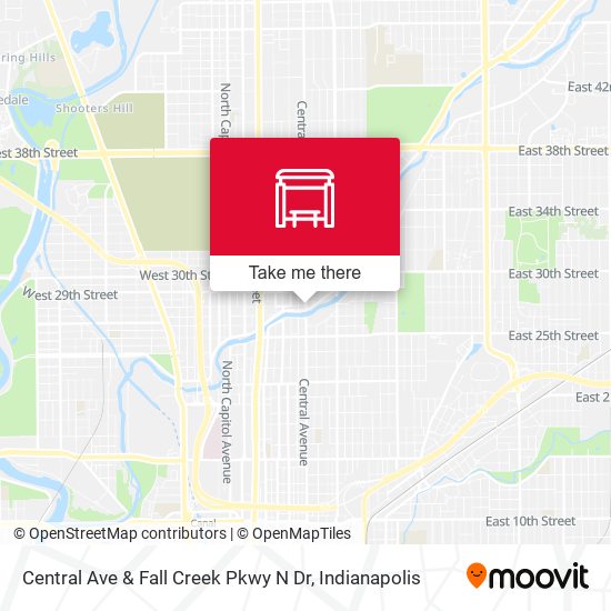 Central Ave & Fall Creek Pkwy N Dr map