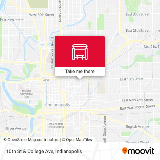10th St & College Ave map
