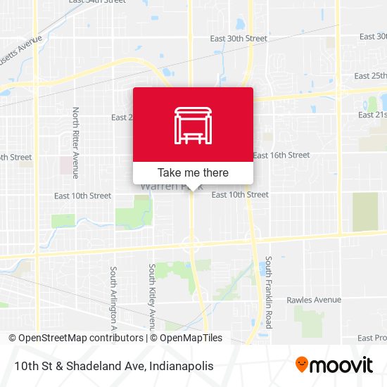 10th St & Shadeland Ave map