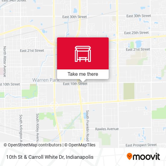 10th St & Carroll White Dr map