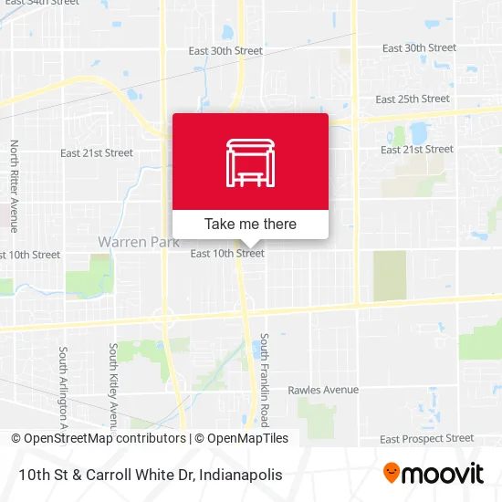 10th St & Carroll White Dr map