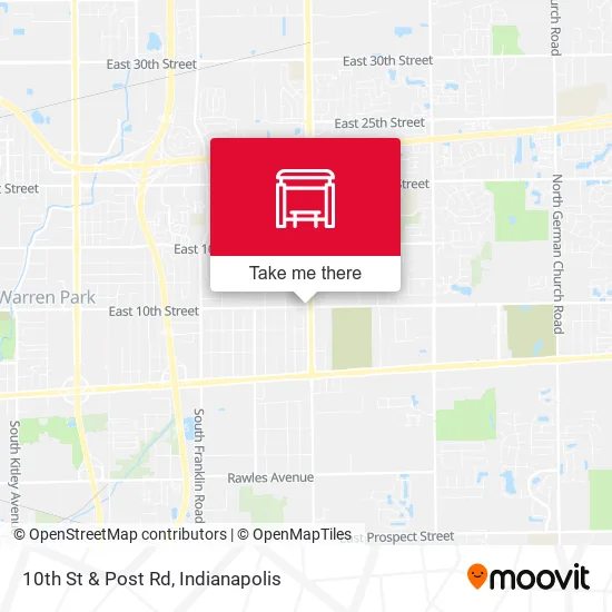 10th St & Post Rd map