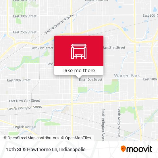 10th St & Hawthorne Ln map