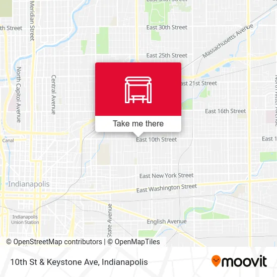 10th St & Keystone Ave map