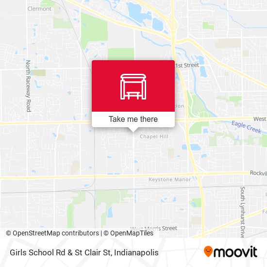 Girls School Rd & St Clair St map